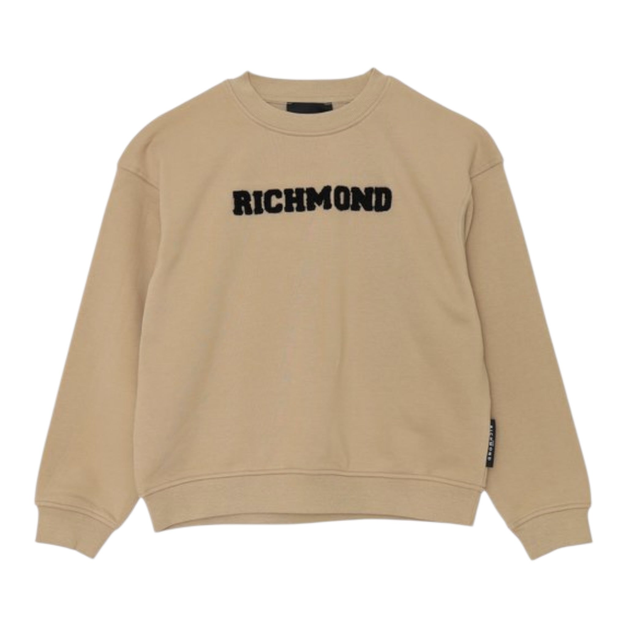 John Richmond Felpa tinta unita Girocollo con Stampa Beige per Neonato RBA25236FENX BEIGE JOHN RICHMOND 