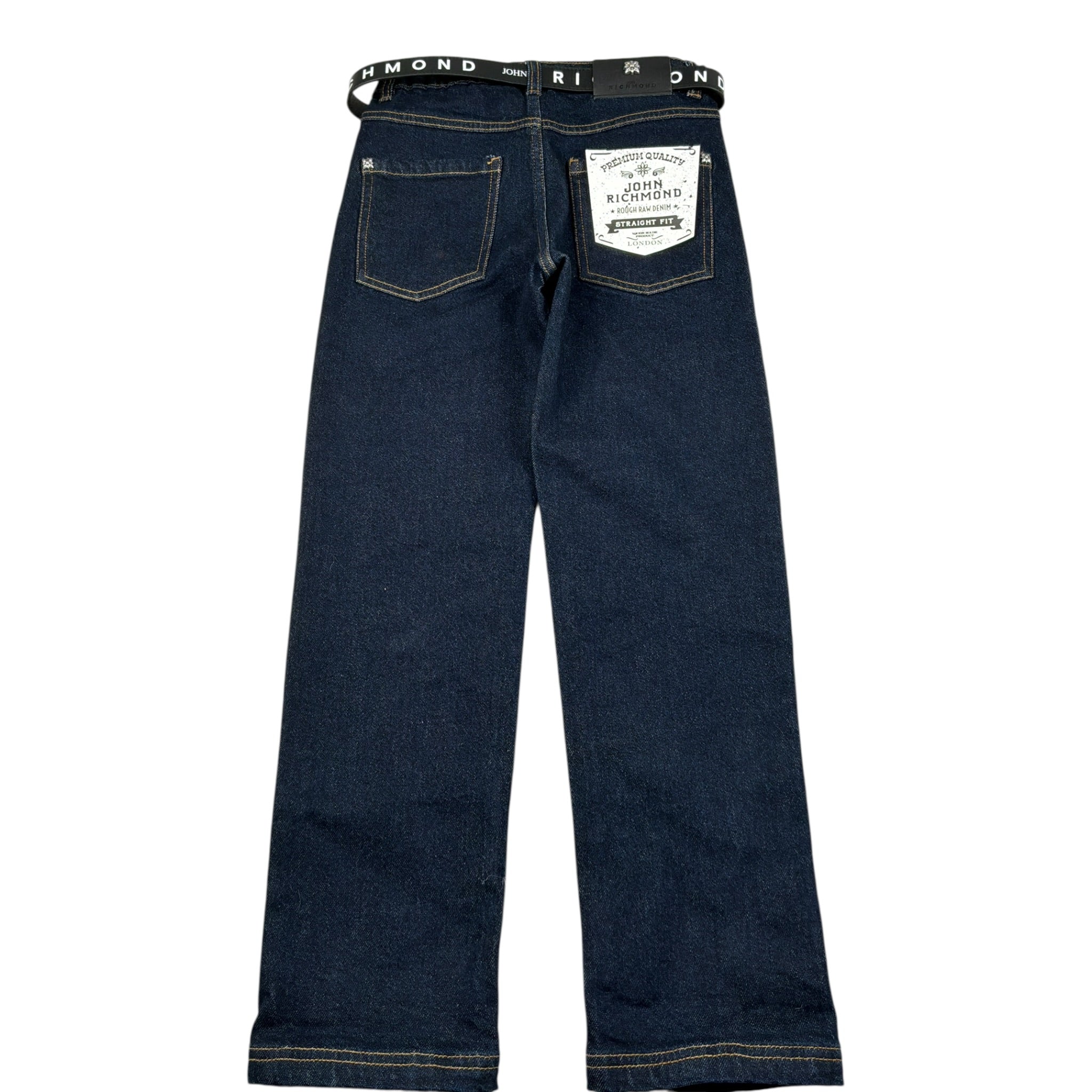 John Richmond Jeans tinta unita Set con Cintura Blu per Bambino RBA26019JE BLU JOHN RICHMOND 
