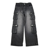 John Richmond Jeans tinta unita Modello Cargo con Tasconi Nero per Bambino RBA26020JE NERO JOHN RICHMOND 