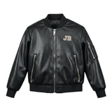 John Richmond Giubbino tinta unita In Ecopelle Nero per Bambino RBA26064GB NERO JOHN RICHMOND 