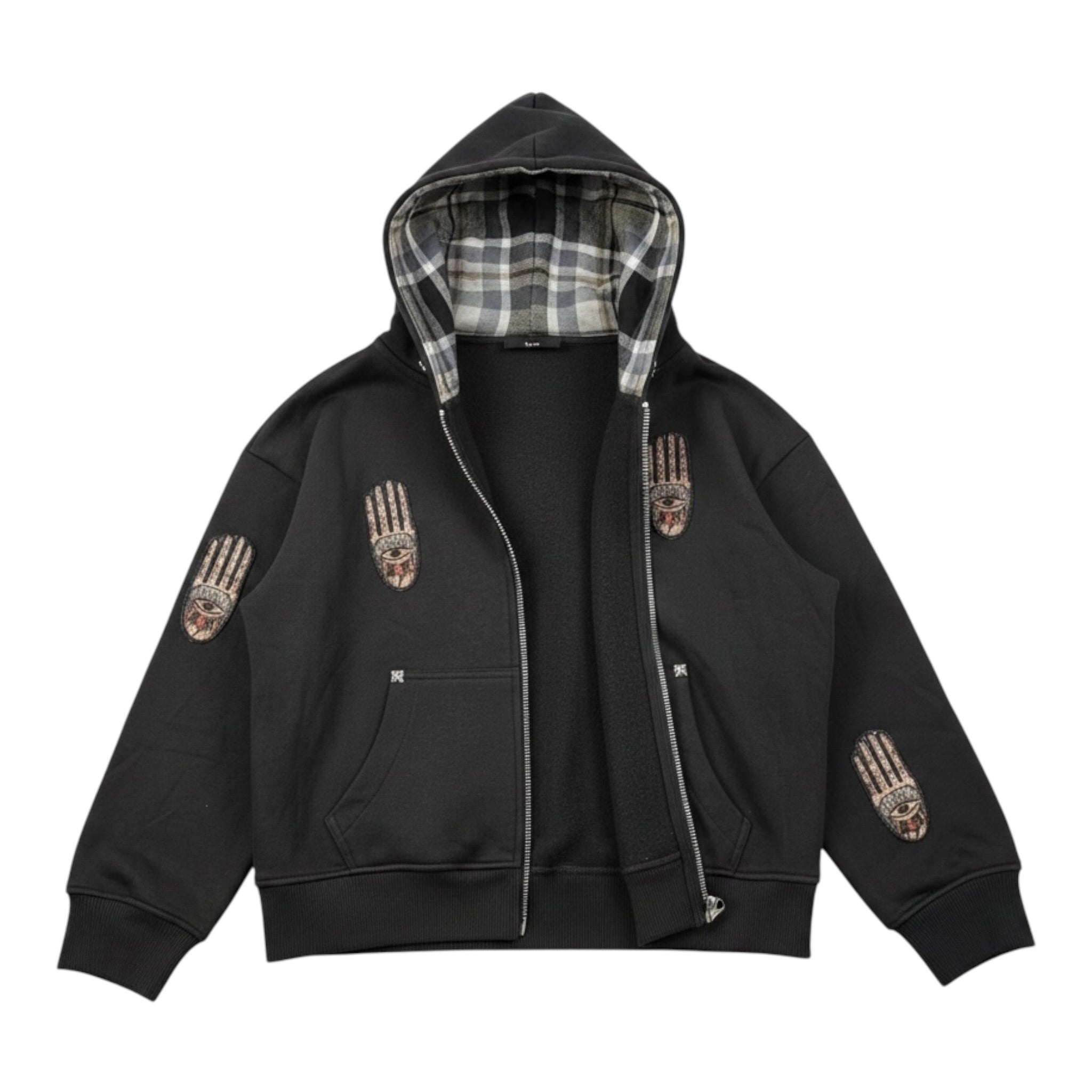 John Richmond Felpa tinta unita con Zip E Cappuccio Nero per Bambino RBA26069FE NERO JOHN RICHMOND 