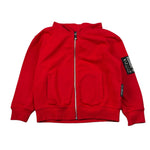John Richmond Felpa tinta unita con Zip E Cappuccio Rosso per Bambino RBA26073FE ROSSO JOHN RICHMOND 
