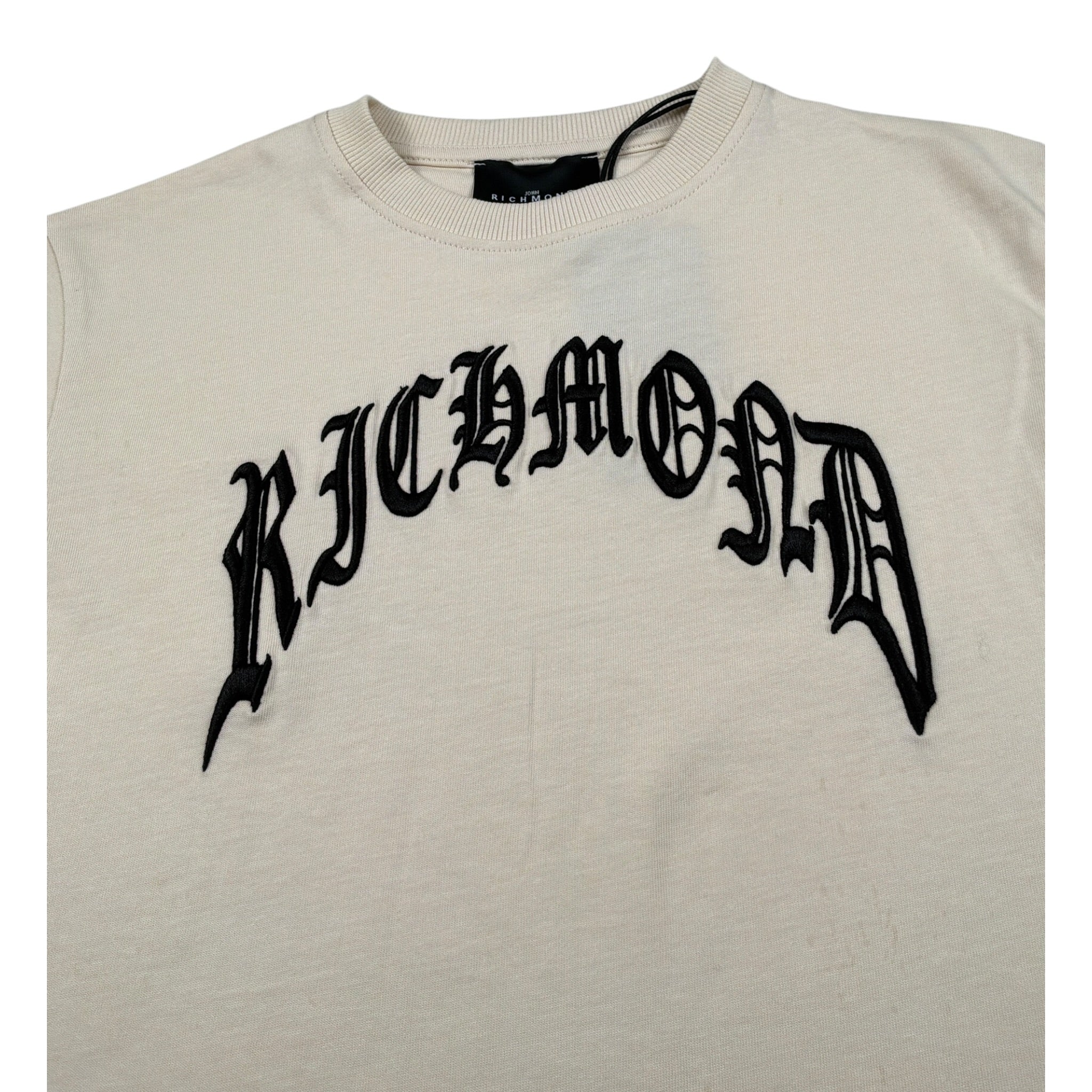 John Richmond T-Shirt tinta unita con Stampa Beige per Bambino RBA26087TS BEIGE JOHN RICHMOND 