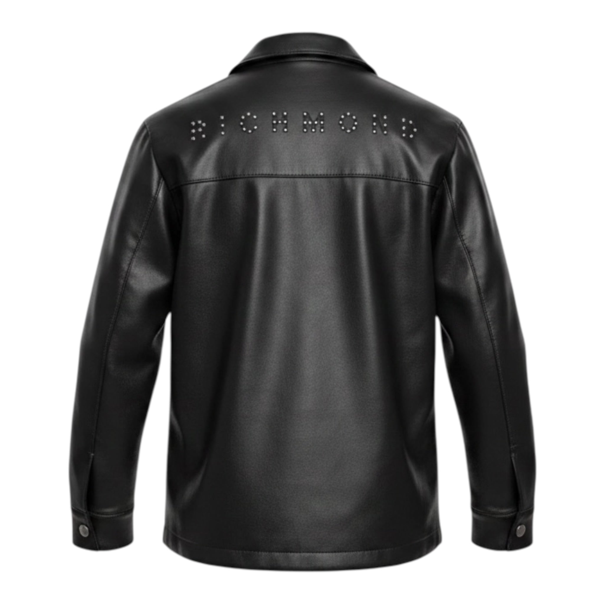John Richmond Giubbino In Ecopelle tinta unita con Zip Nero per Bambino RBA26143CA NERO JOHN RICHMOND 