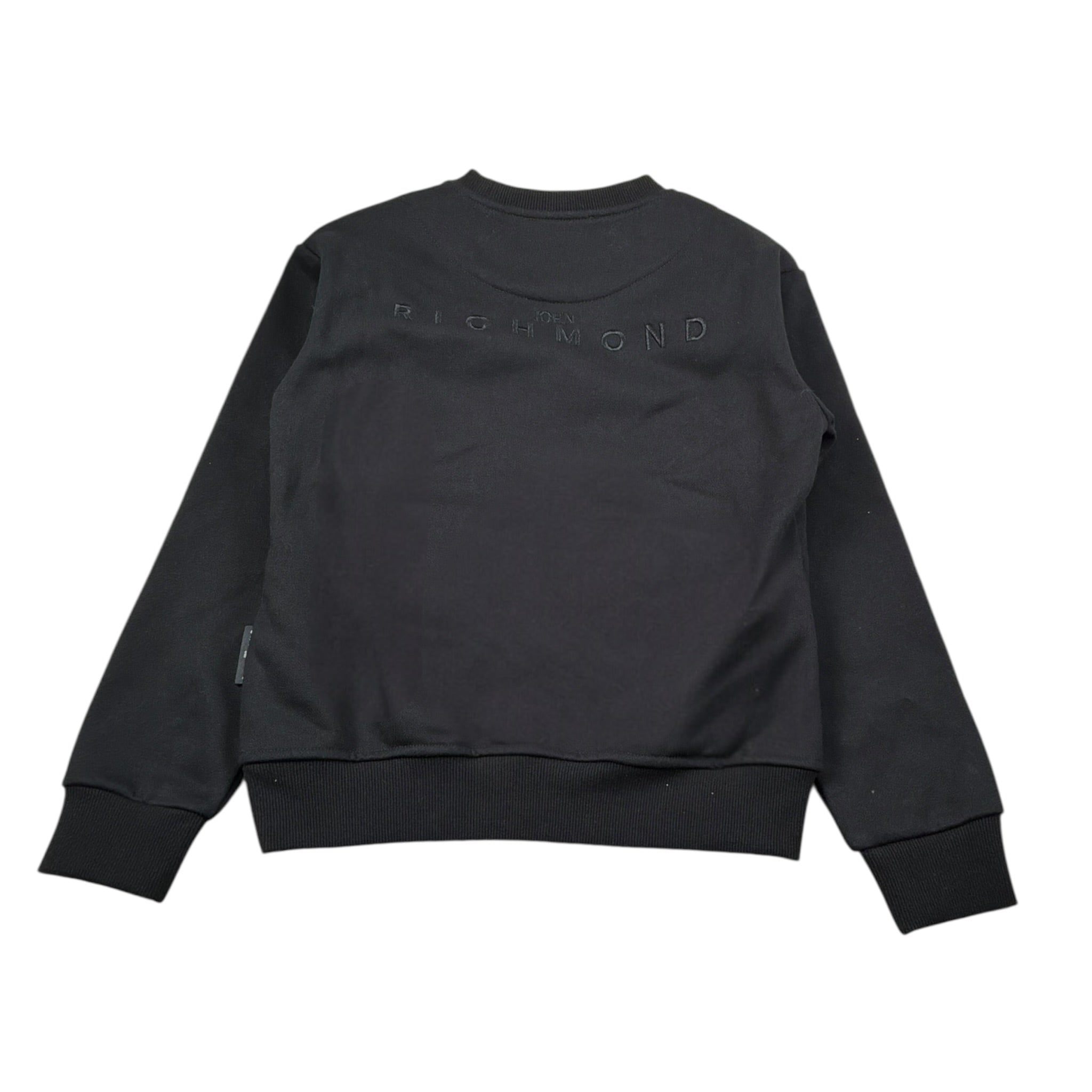 John Richmond Felpa tinta unita con Stampa Nero per Bambino RBA26153FE NERO JOHN RICHMOND 