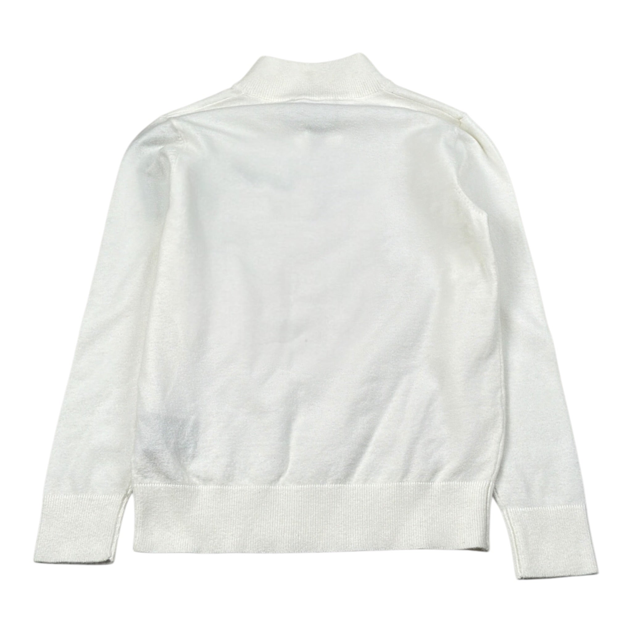 John Richmond Maglia tinta unita con Zip E Logo Bianco per Bambino RBA26170LU BIANCO JOHN RICHMOND 