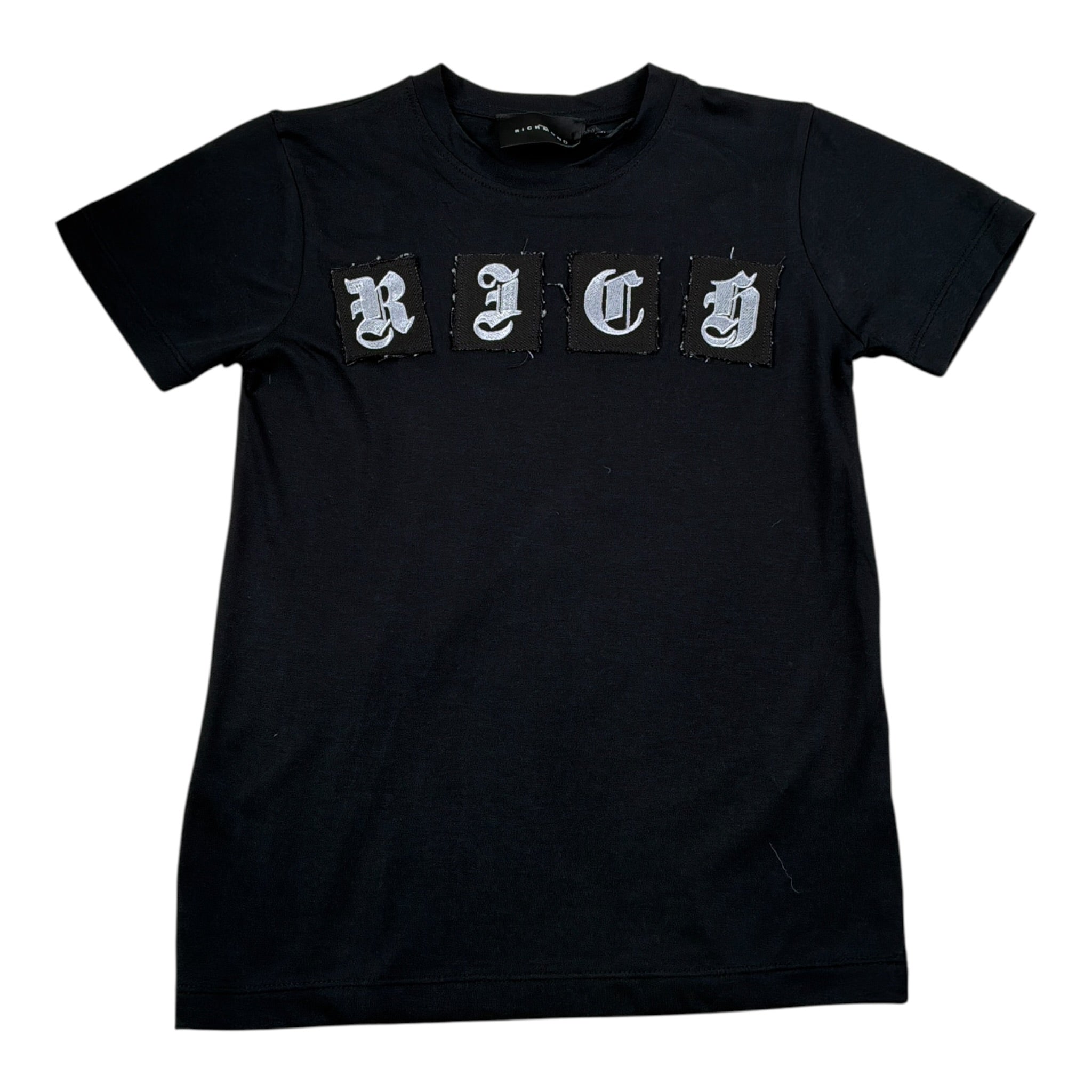 John Richmond T-Shirt tinta unita con Stampa Nero per Bambino RBA26173TS NERO JOHN RICHMOND 