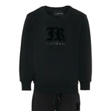 John Richmond Completo 2 Pezzi Felpa-Pantalone tinta unita Nero per Neonato RGA25002CFNX NERO JOHN RICHMOND 