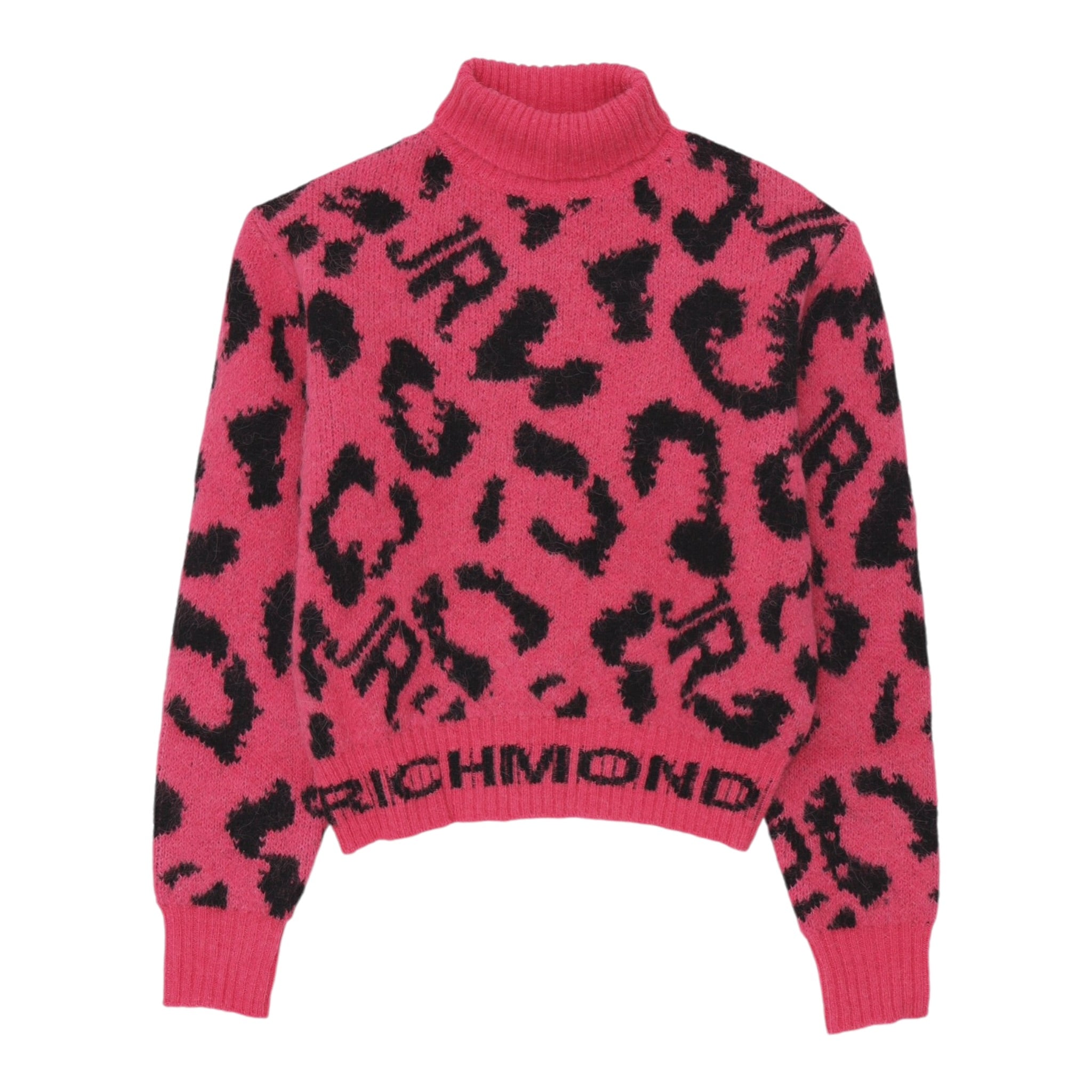 John Richmond Maglia tinta unita con Fantasia Maculata Fuxia per Neonata RGA25049MA FUXIA JOHN RICHMOND 