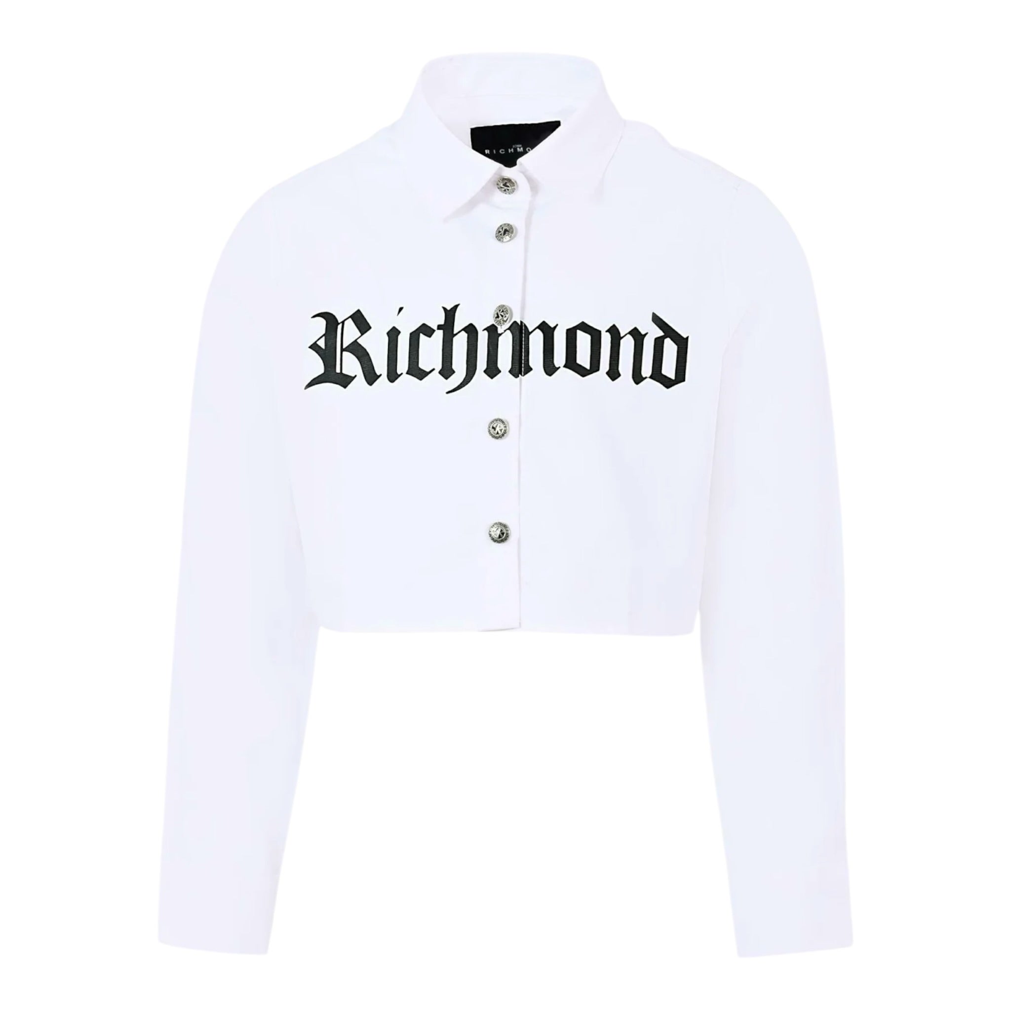 John Richmond Camicia Manica Lunga Itnta Unita Modello Crop Bianco per Bambina RGA25116CAX BIANCO JOHN RICHMOND 