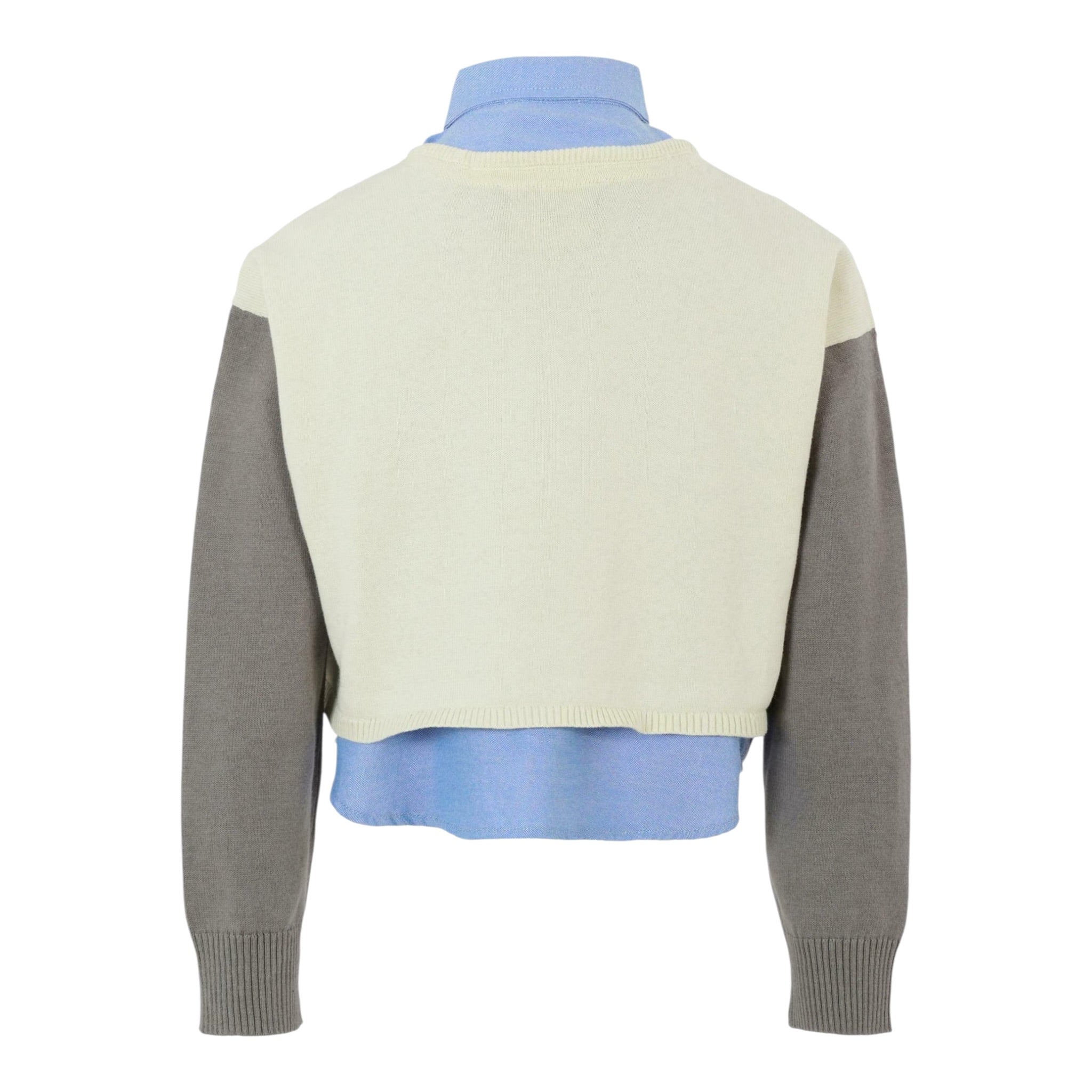 John Richmond Maglia Manica Lunga con Finta Camicia Multicolor per Bambina RGA25172MA MULTICOLOR JOHN RICHMOND 