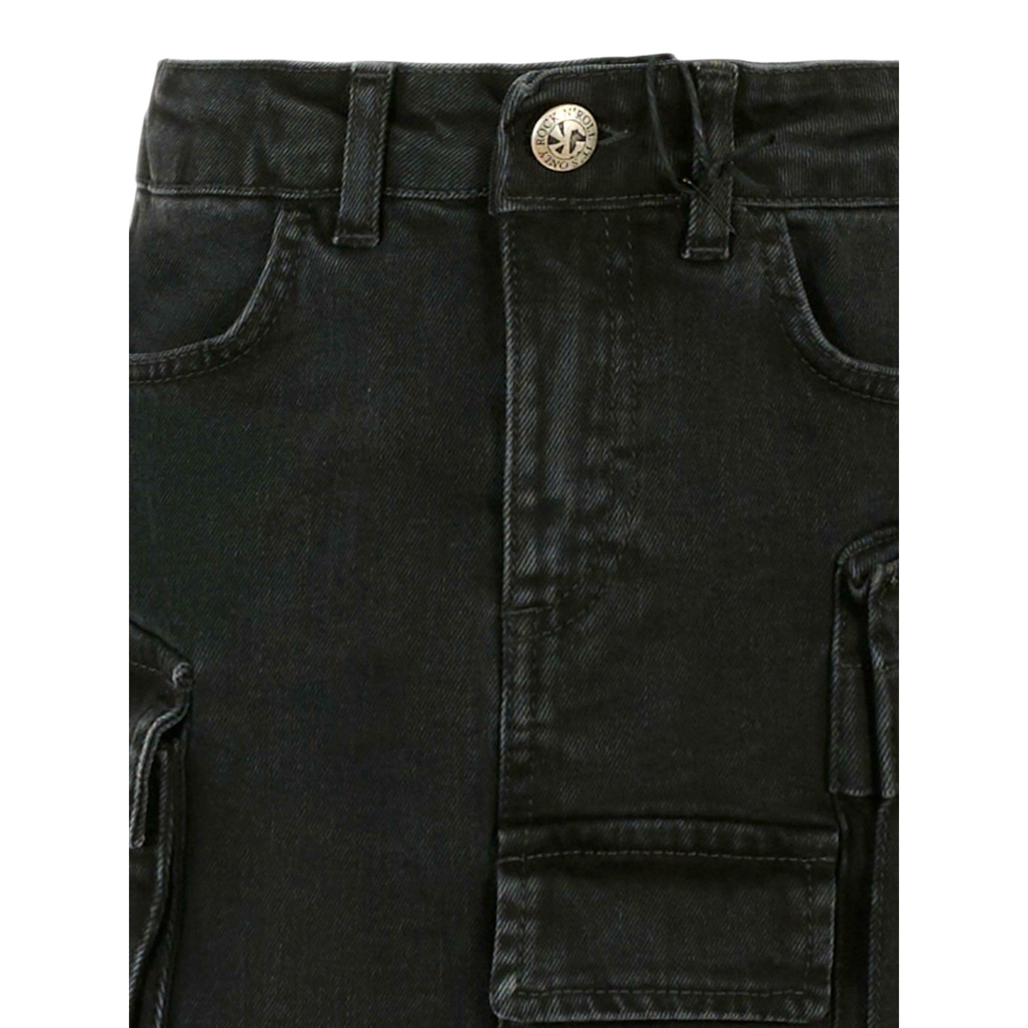 John Richmond Gonna In Denim tinta unita Nero per Bambina RGA25218GO NERO JOHN RICHMOND 