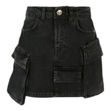 John Richmond Gonna In Denim tinta unita Nero per Neonata RGA25218GON NERO JOHN RICHMOND 