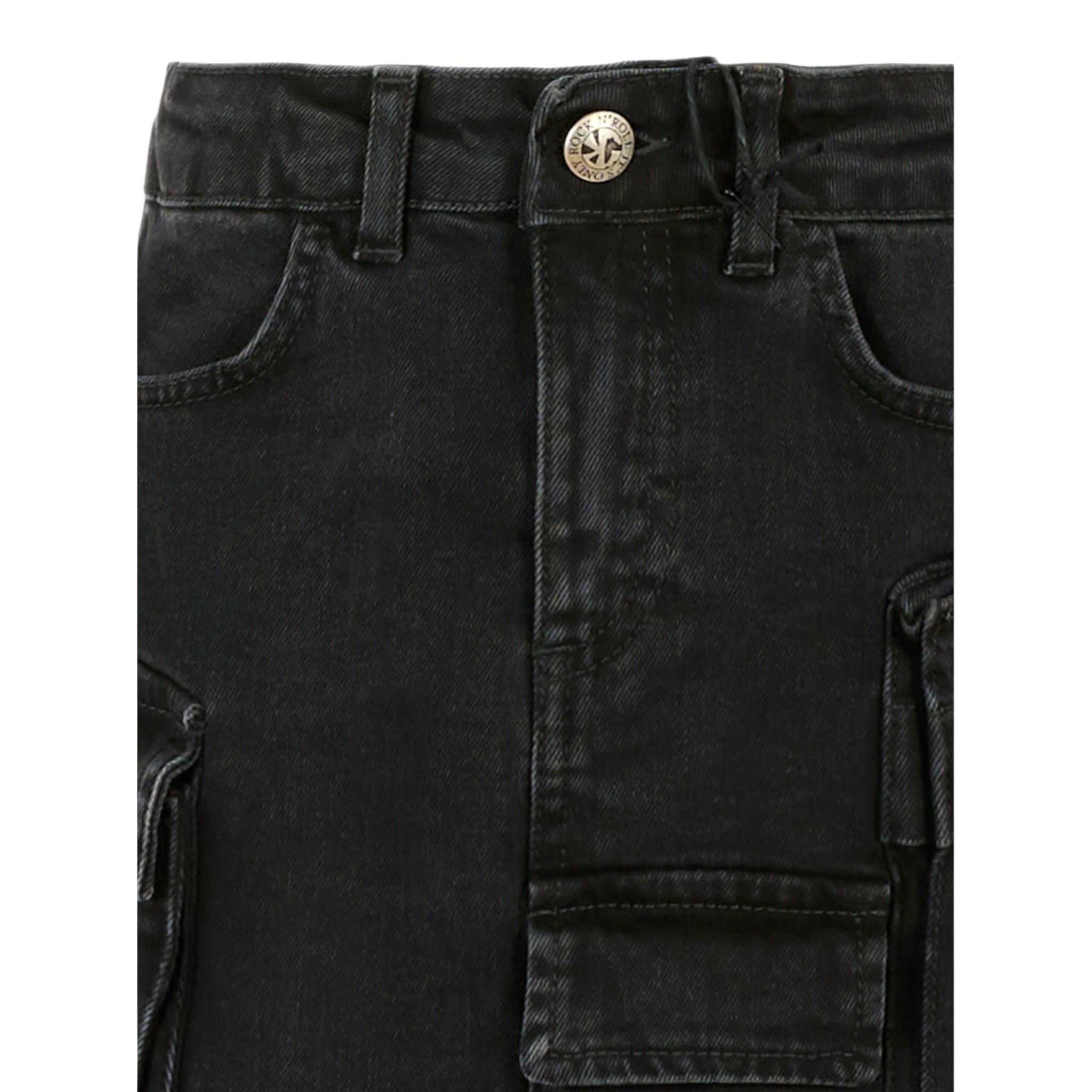 John Richmond Gonna In Denim tinta unita Nero per Bambina RGA25218GOX NERO JOHN RICHMOND 