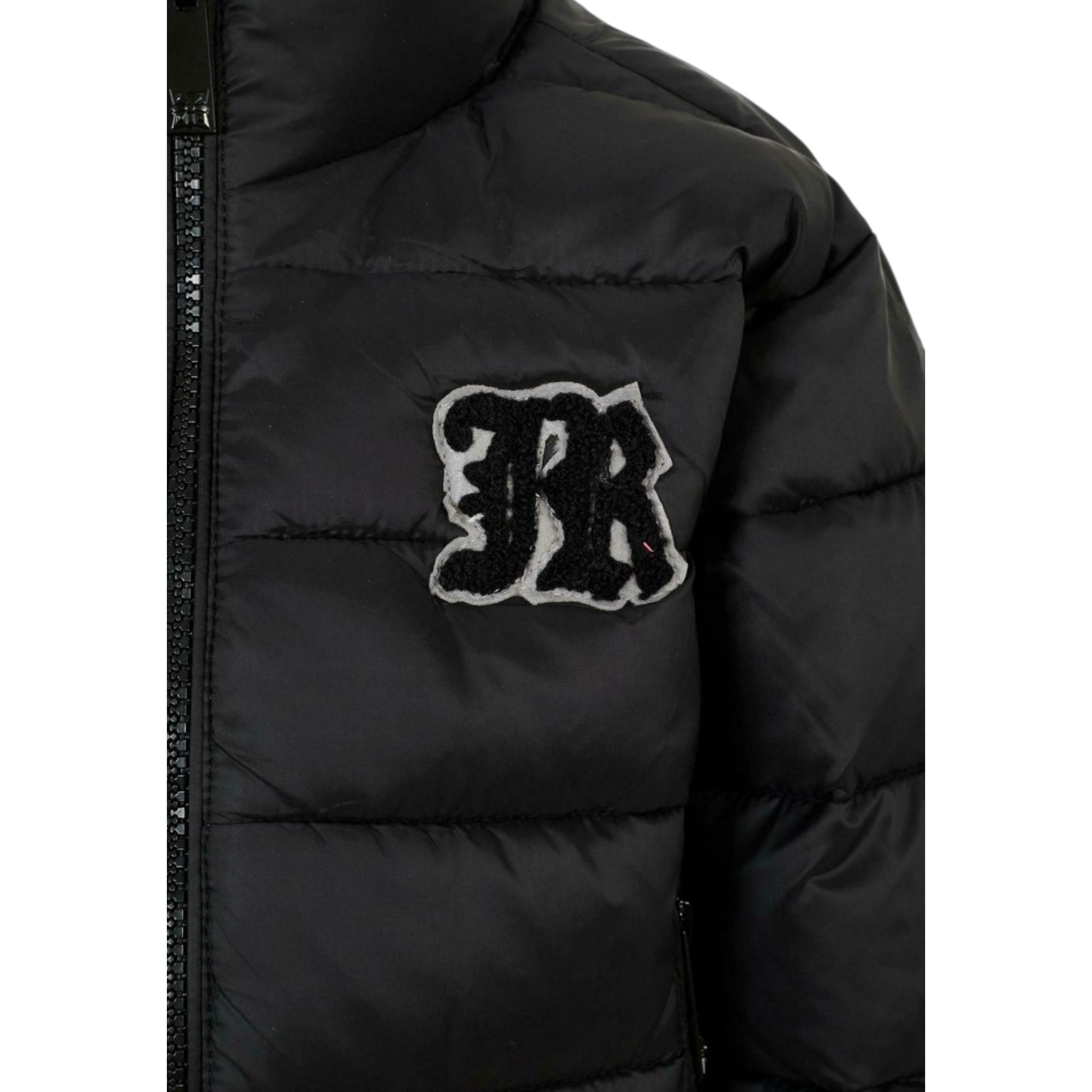 John Richmond Giubbino tinta unita con Stampe Logo Nero per Neonato RGA25233BI NERO JOHN RICHMOND 