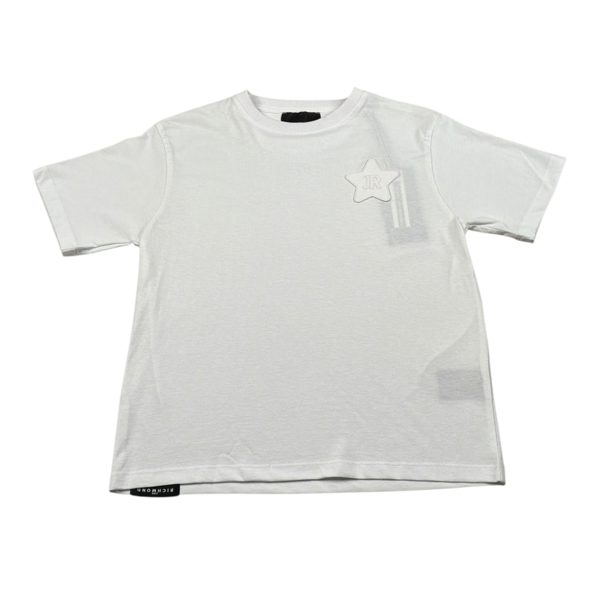 John Richmond T-Shirt Girocollo tinta unita con Logo Bianco per Bambina RGA26009TS BIANCO JOHN RICHMOND 