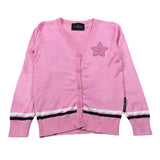 John Richmond Cardigan Tint Unita con Logo Rosa per Bambina RGA26021CD ROSA JOHN RICHMOND 
