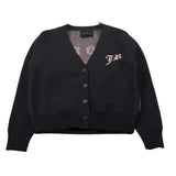 John Richmond Cardigan tinta unita con Stampa Nero per Bambina RGA26062CD NERO JOHN RICHMOND 