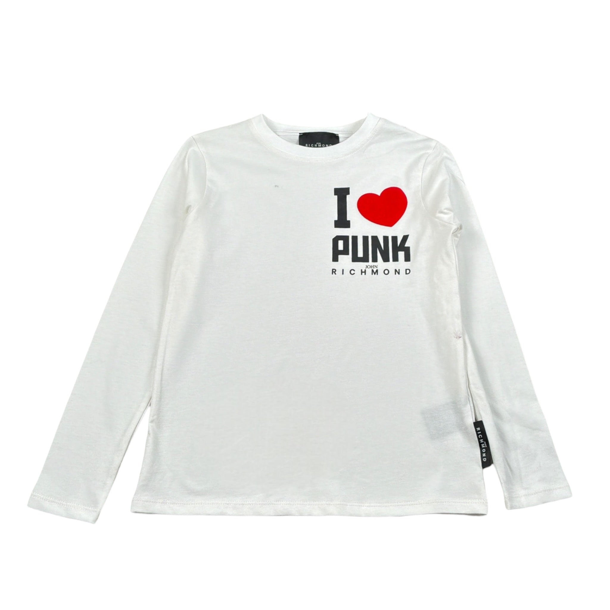 John Richmond Shirt tinta unita con Brillantini Bianco per Bambina RGA26092TS BIANCO JOHN RICHMOND 
