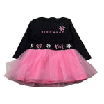 John Richmond Abito Manica Lunga Bicolore Nero/Rosa per Neonata RGA26097VE NERO/ROSA JOHN RICHMOND 
