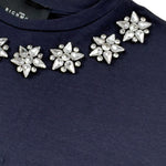 John Richmond T-Shirt tinta unita con Applicazioni Blu per Bambina RGA26141TS BLU JOHN RICHMOND 