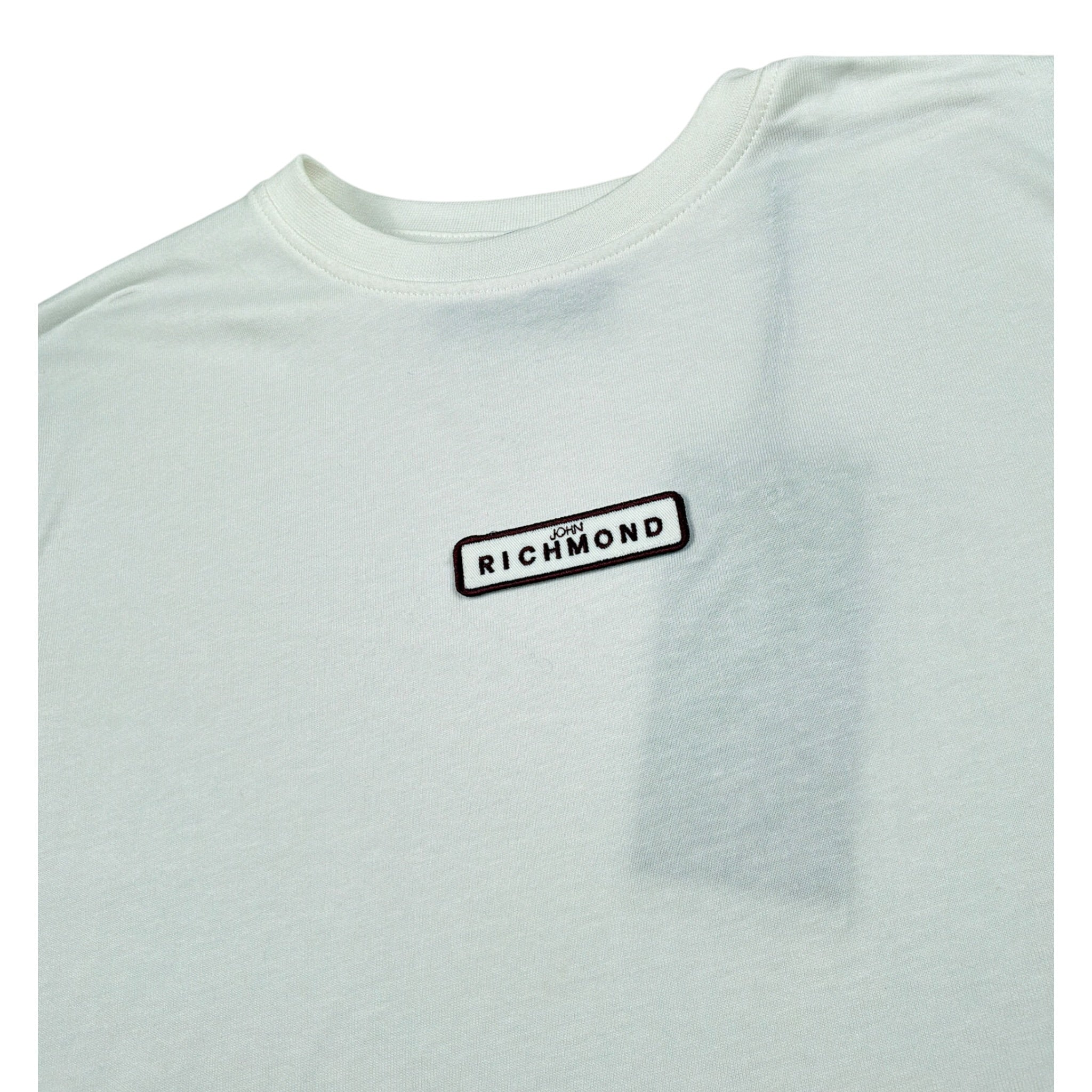 John Richmond T-Shirt tinta unita con Logo Bianco per Bambina RGA26143TS BIANCO JOHN RICHMOND 