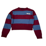 John Richmond Maglia Bicolore con Fantasia A Righe Rosso/Azzurro per Bambina RGA26157MA ROSSO/AZZURRO JOHN RICHMOND 