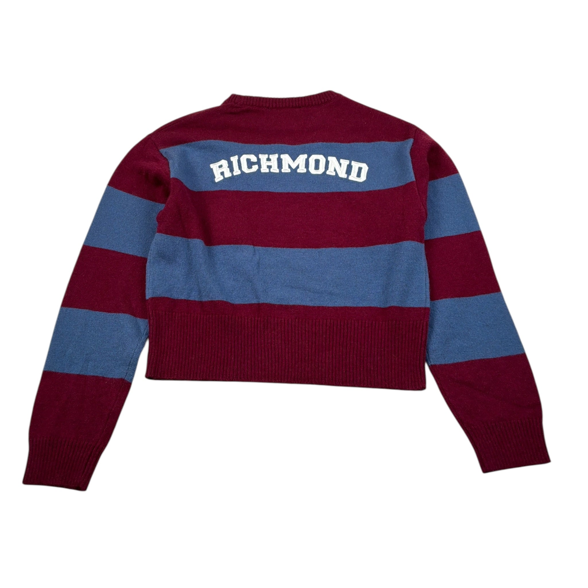 John Richmond Maglia Bicolore con Fantasia A Righe Rosso/Azzurro per Bambina RGA26157MA ROSSO/AZZURRO JOHN RICHMOND 