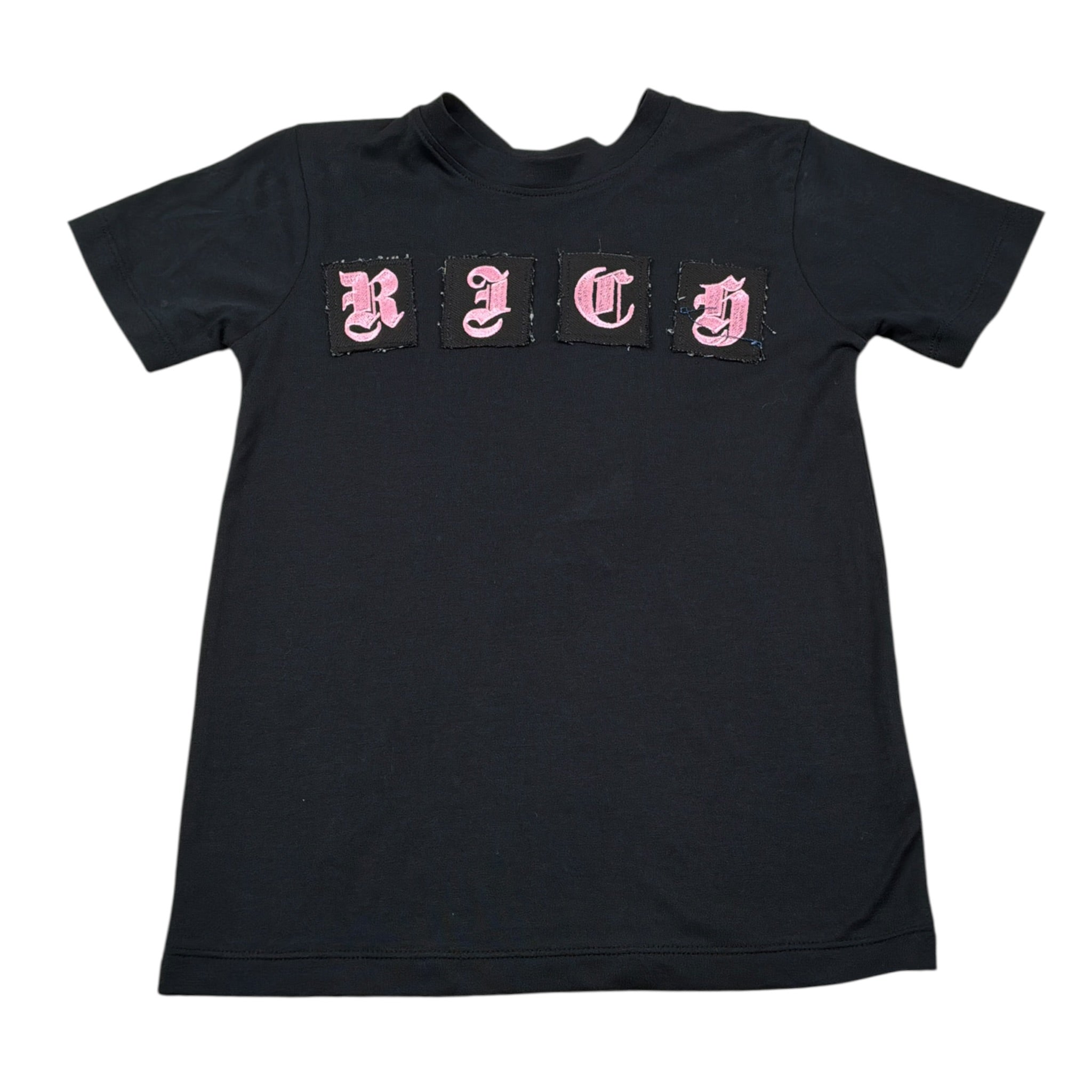 John Richmond T-Shirt Girocollo tinta unita con Stampa Nero per Bambina RGA26186TS NERO JOHN RICHMOND 