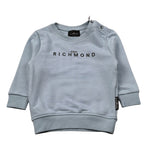 John Richmond Felpa Chiusa Girocollo tinta unita con Logo Azzurro per Neonato RIA25003CFF AZZURRO JOHN RICHMOND 