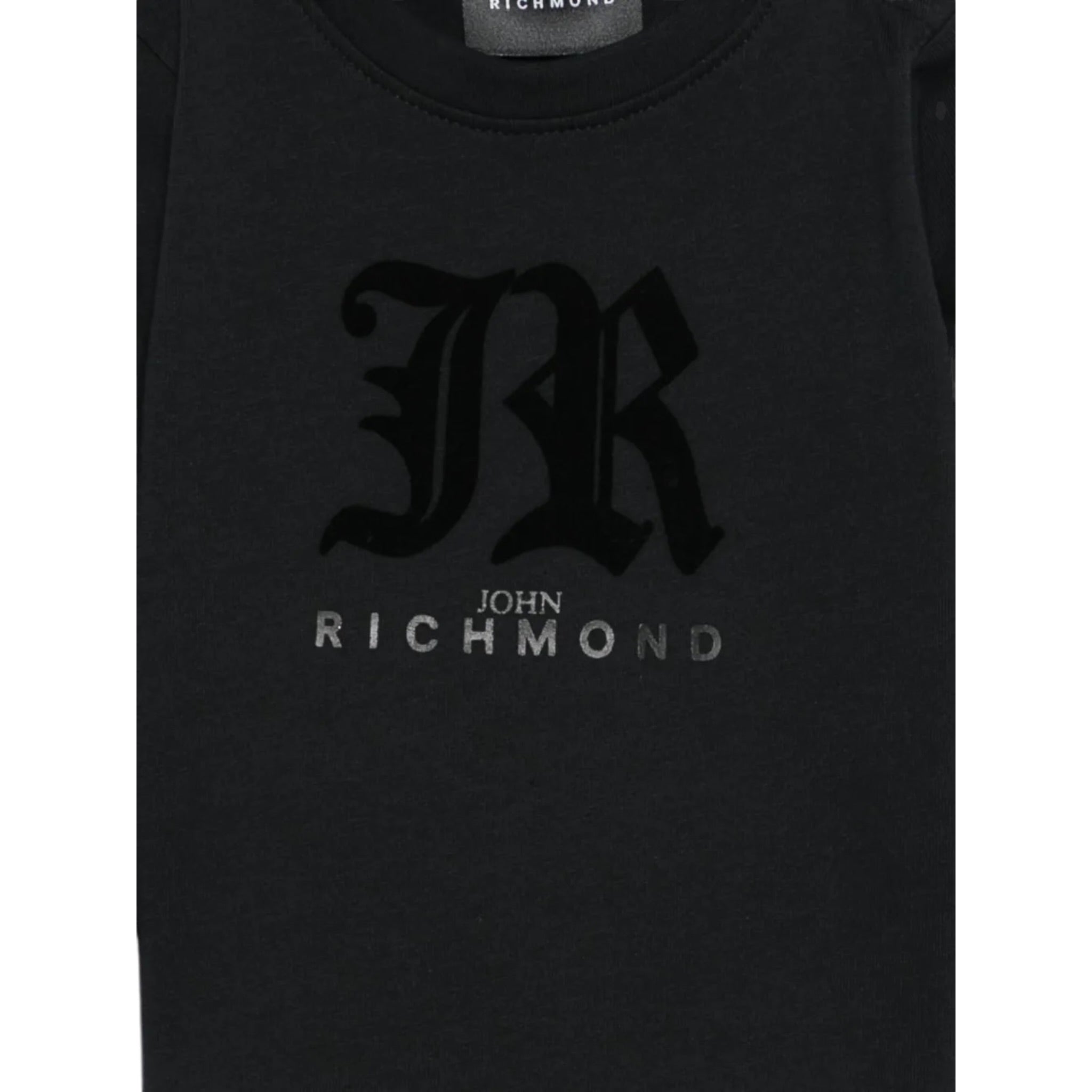 John Richmond Shirt tinta unita con Logo Nero per Neonato RIA25004TS NERO JOHN RICHMOND 