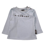 John Richmond Shirt Girocollo tinta unita con Stampa Azzurro per Neonato RIA25012TSX AZZURRO JOHN RICHMOND 
