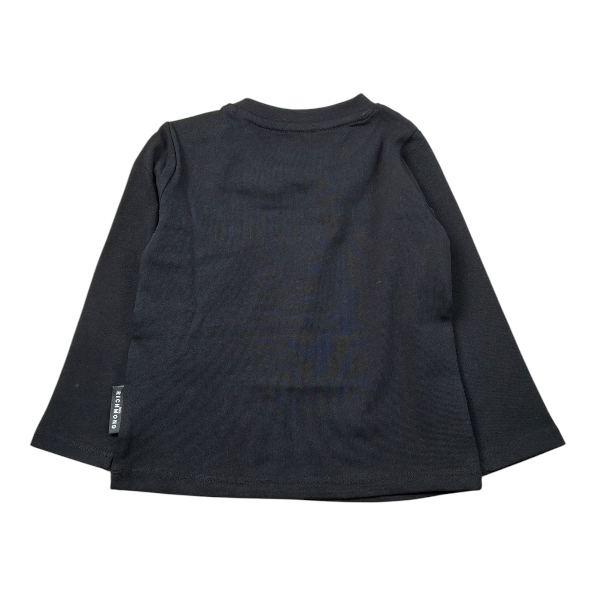 John Richmond Shirt Girocollo tinta unita con Stampa Nero per Neonato RIA25012TSX NERO JOHN RICHMOND 