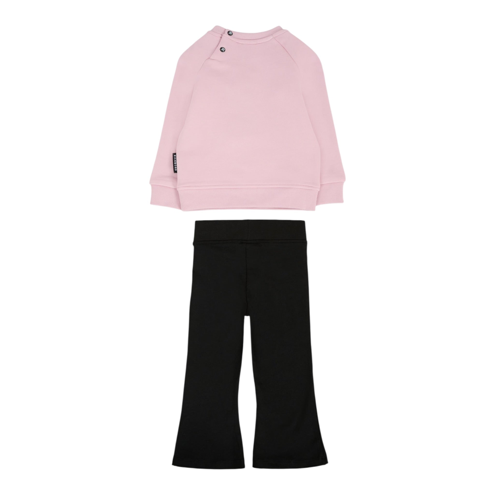John Richmond Completo 2 Pezzi Felpa-Leggins Rosa/Nero per Bambina RIA25017CFJ ROSA/NERO JOHN RICHMOND 