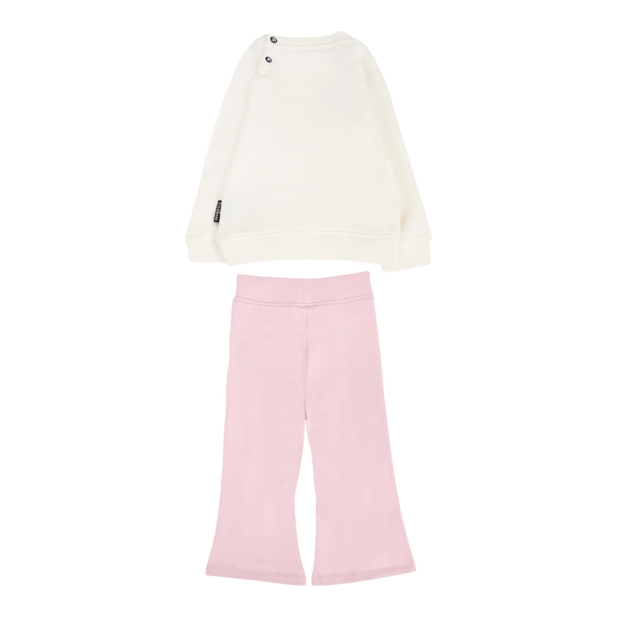 John Richmond Completo 2 Pezzi Felpa-Leggins Bianco/Rosa per Neonata RIA25017CFX BIANCO/ROSA JOHN RICHMOND 