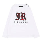 John Richmond Shirt Girocollo tinta unita con Stampa Bianco per Neonato RIA25035TS BIANCO JOHN RICHMOND 