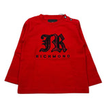 John Richmond Shirt Girocollo tinta unita con Stampa Rosso per Neonato RIA25035TS ROSSO JOHN RICHMOND 
