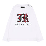 John Richmond Shirt Girocollo tinta unita con Stampa Bianco per Neonato RIA25035TSXX BIANCO JOHN RICHMOND 