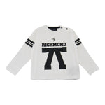 John Richmond Shirt Girocollo tinta unita con Logo Bianco per Neonato RIA25057TS BIANCO JOHN RICHMOND 