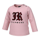 John Richmond Shirt tinta unita con Stampa Rosa per Neonata RIA25077TS ROSA JOHN RICHMOND 