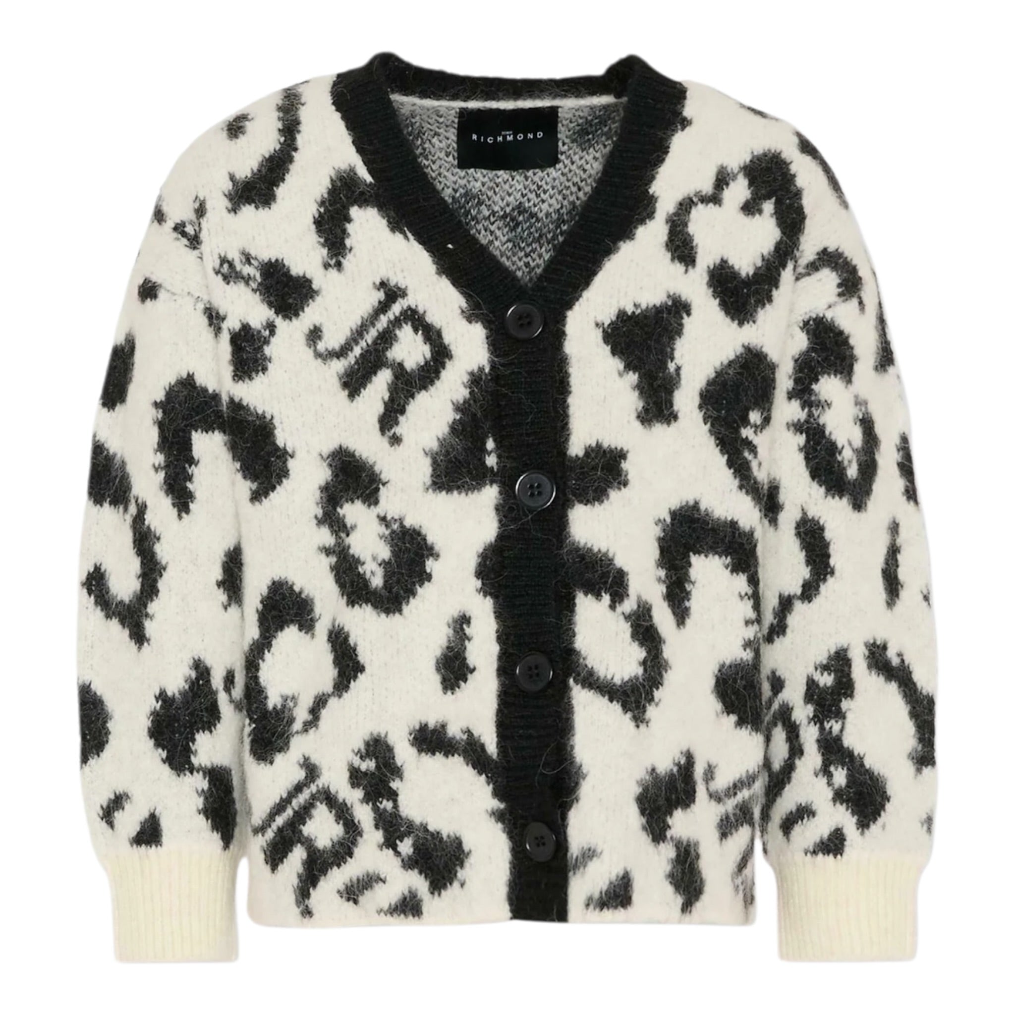 John Richmond Cardigan tinta unita Fantaisa Maculata Panna per Neonata RIA25112CD PANNA JOHN RICHMOND 