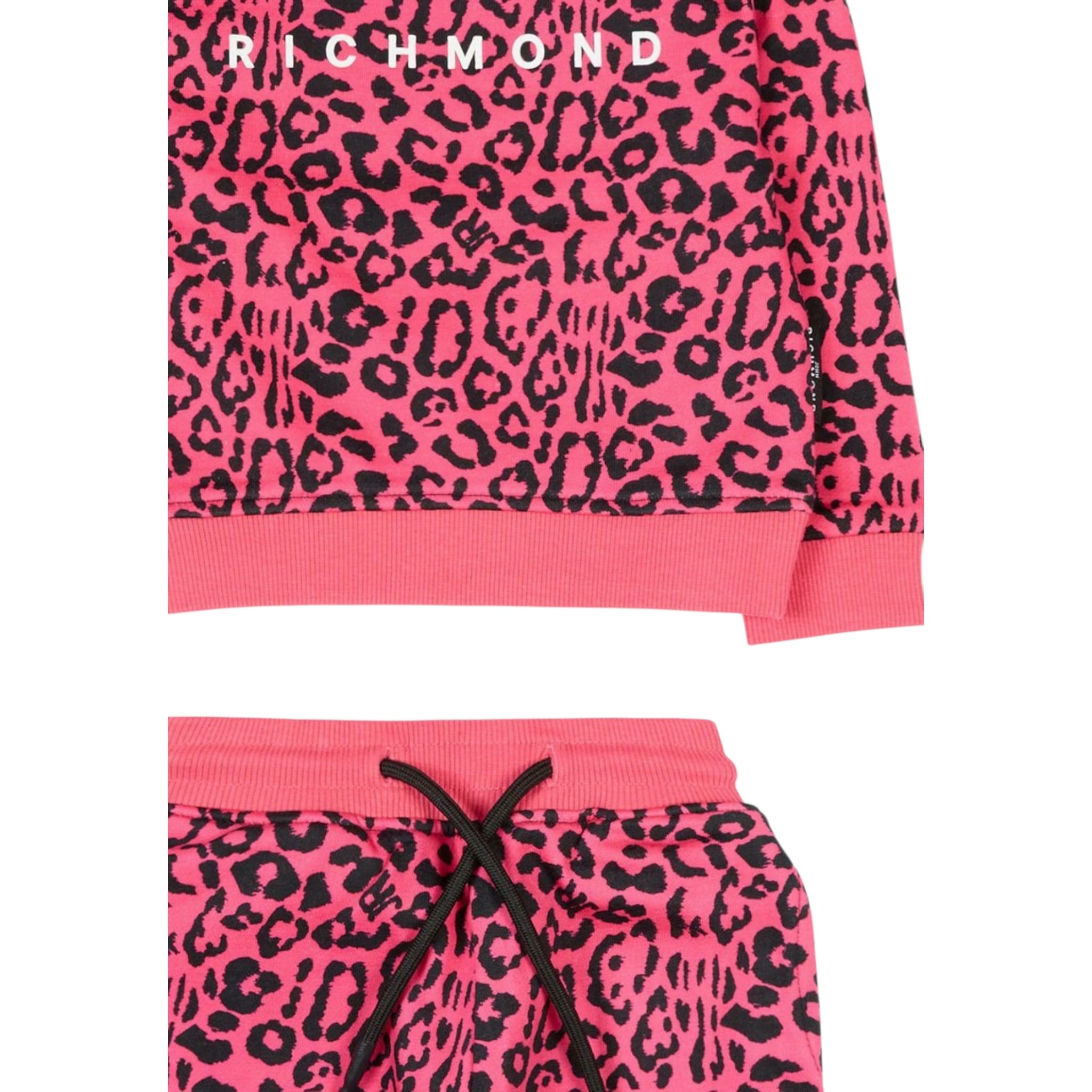 John Richmond Completo 2 Pezzi Felpa-Pantalone tinta unita Fantasia Maculata Fuxia per Neonata RIA25117CF FUXIA JOHN RICHMOND 