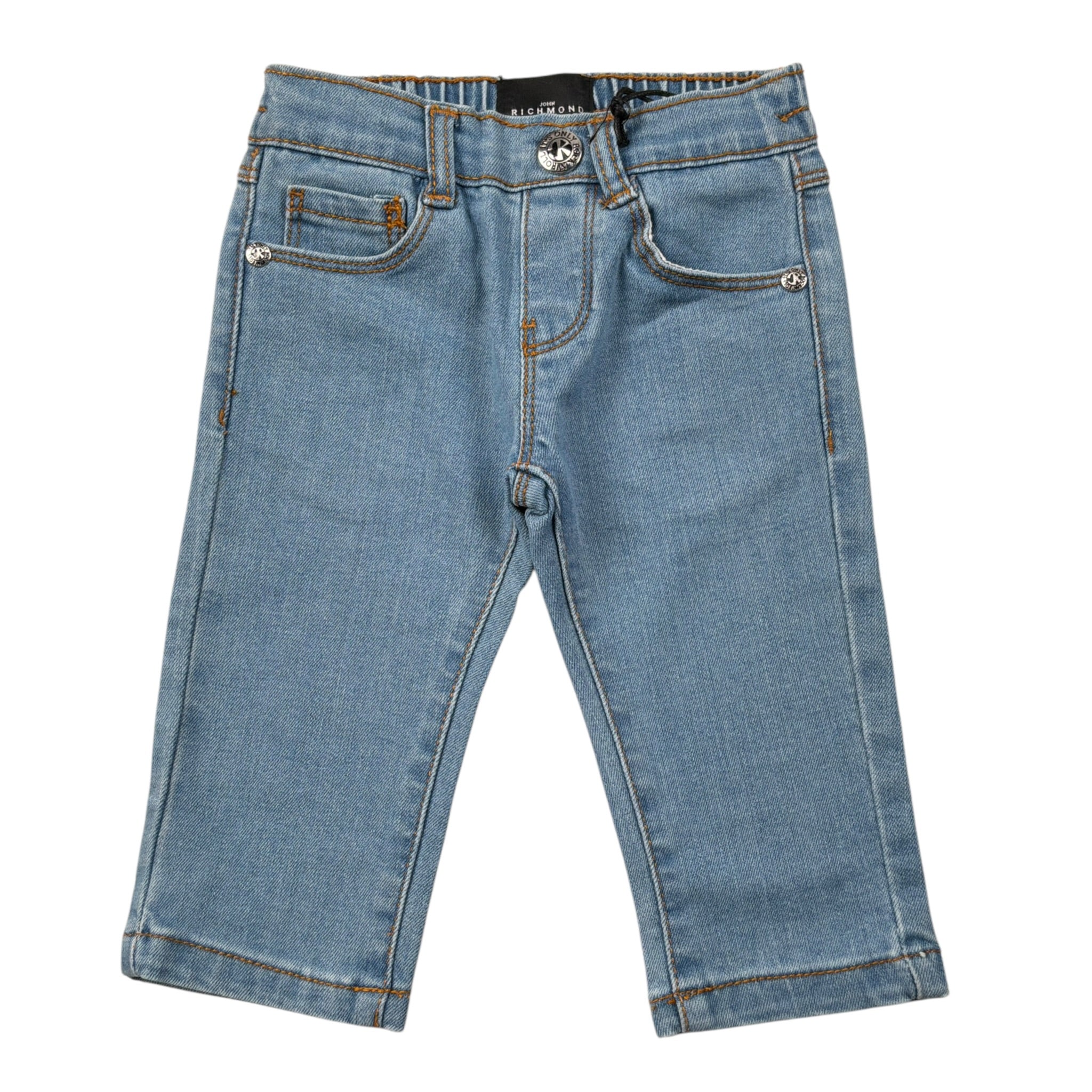 John Richmond Jeans tinta unita con Elastico In Vita Azzurro per Neonato RIA25125JE AZZURRO JOHN RICHMOND 
