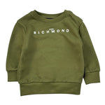 John Richmond Felpa tinta unita Girocollo con Stama Verde per Neonato RIA26003FE VERDE JOHN RICHMOND 