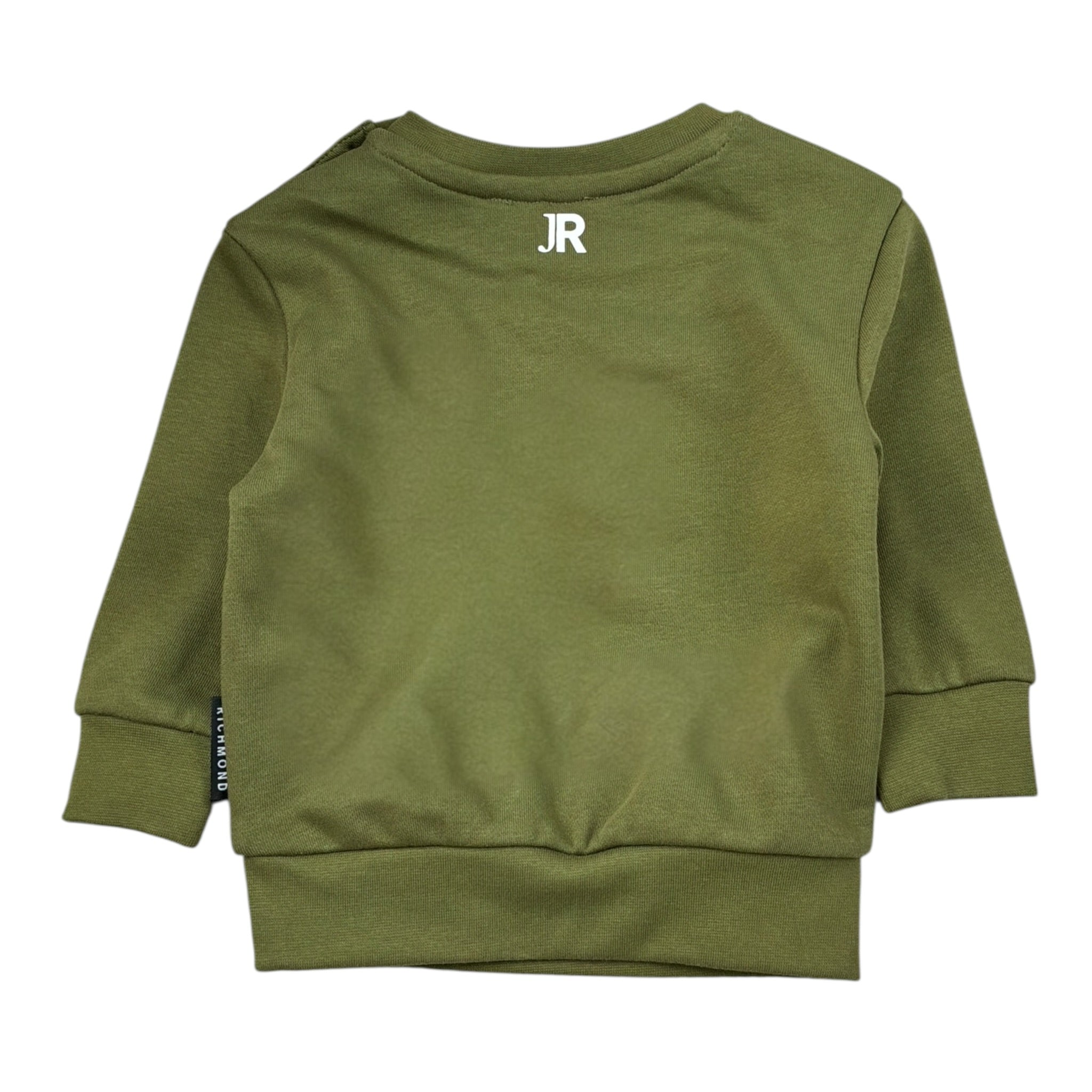 John Richmond Felpa tinta unita Girocollo con Stama Verde per Neonato RIA26003FE VERDE JOHN RICHMOND 