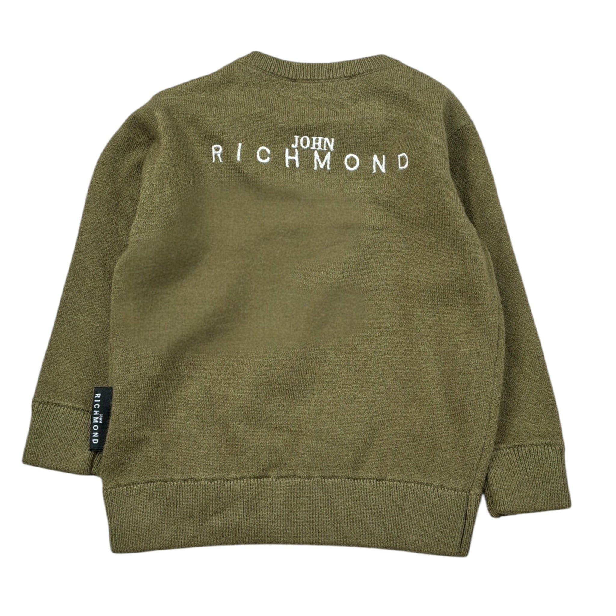 John Richmond Maglia Girocollo tinta unita con Stampa Verde per Neonato RIA26009MA VERDE JOHN RICHMOND 