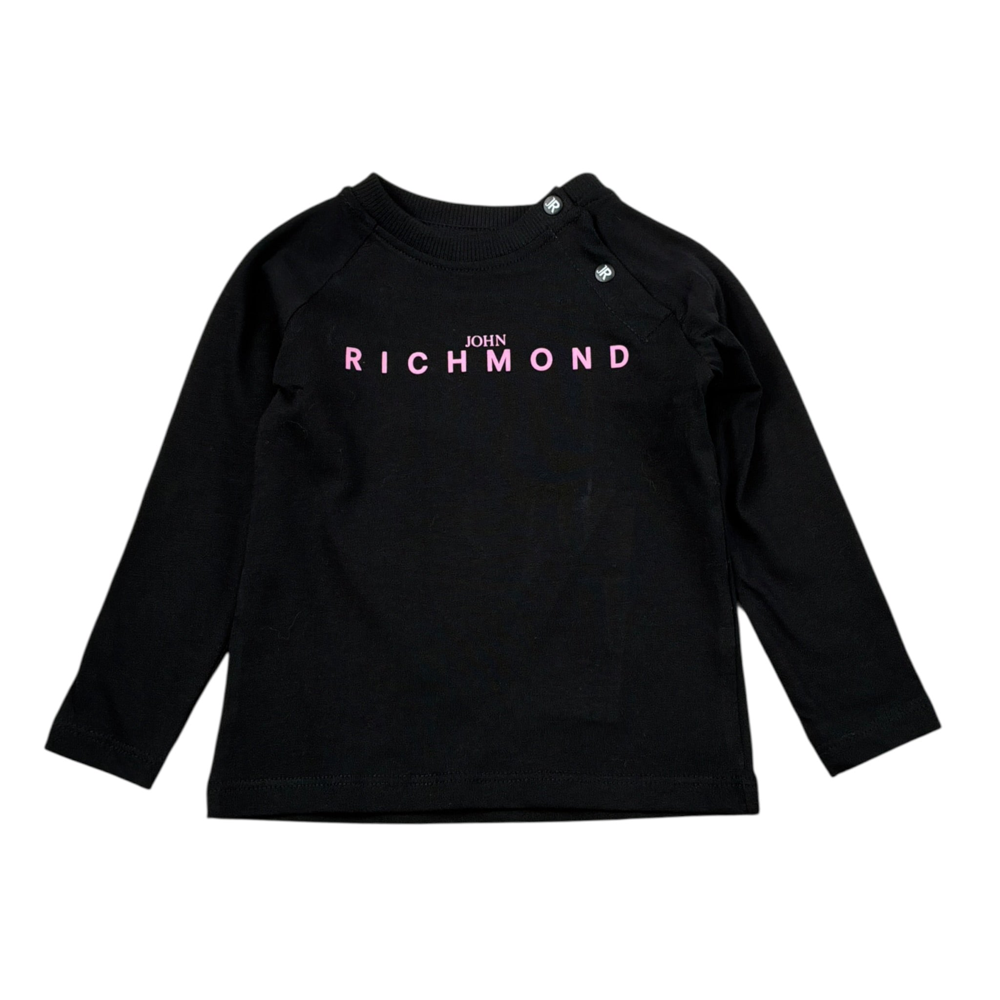 John Richmond Shirt tinta unita con Logo Nero per Neonata RIA26022TS NERO JOHN RICHMOND 