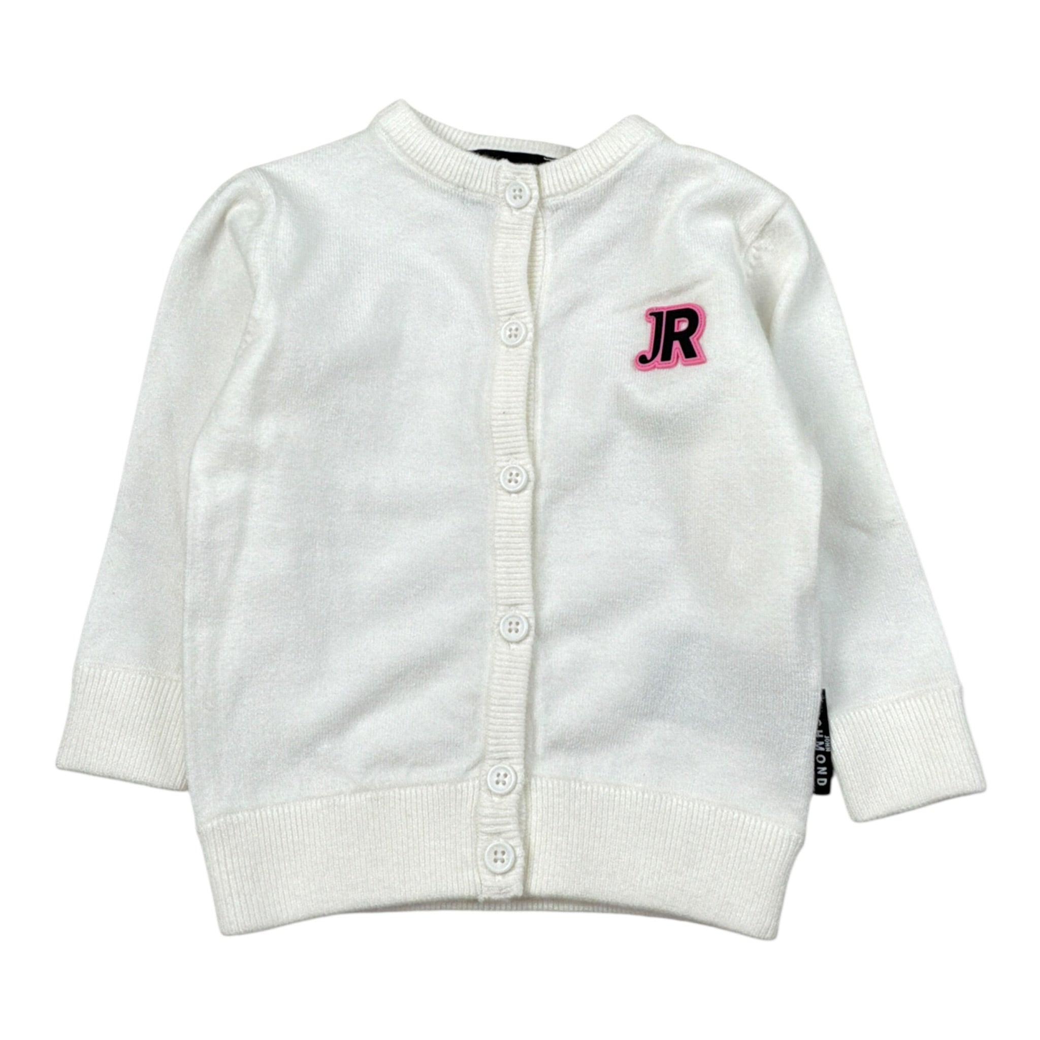 John Richmond Cardigan tinta unita con Logo Bianco per Neonata RIA26029CD BIANCO JOHN RICHMOND 