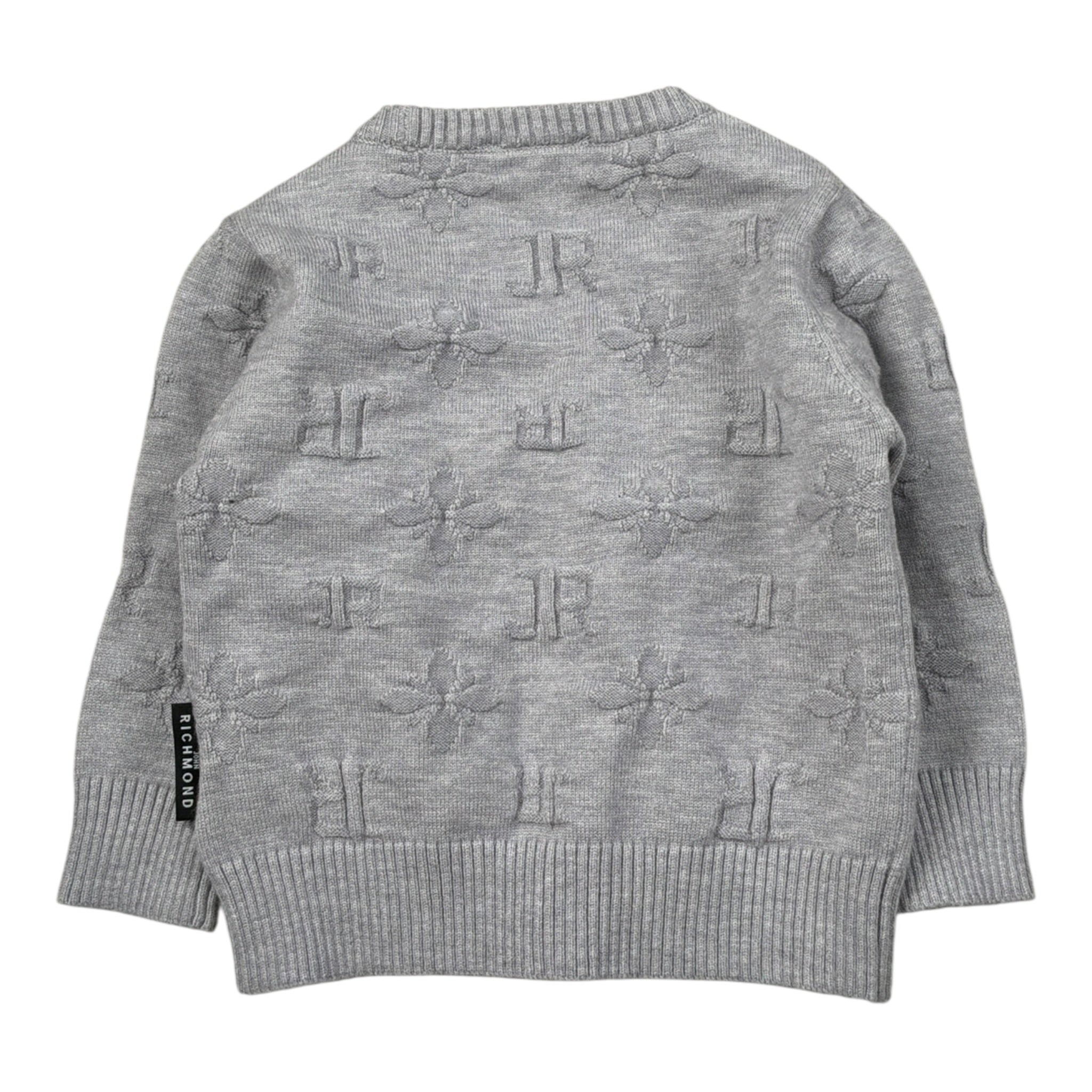 John Richmond Cardigan tinta unita con Logo Grigio per Neonato RIA26055CD GRIGIO JOHN RICHMOND 
