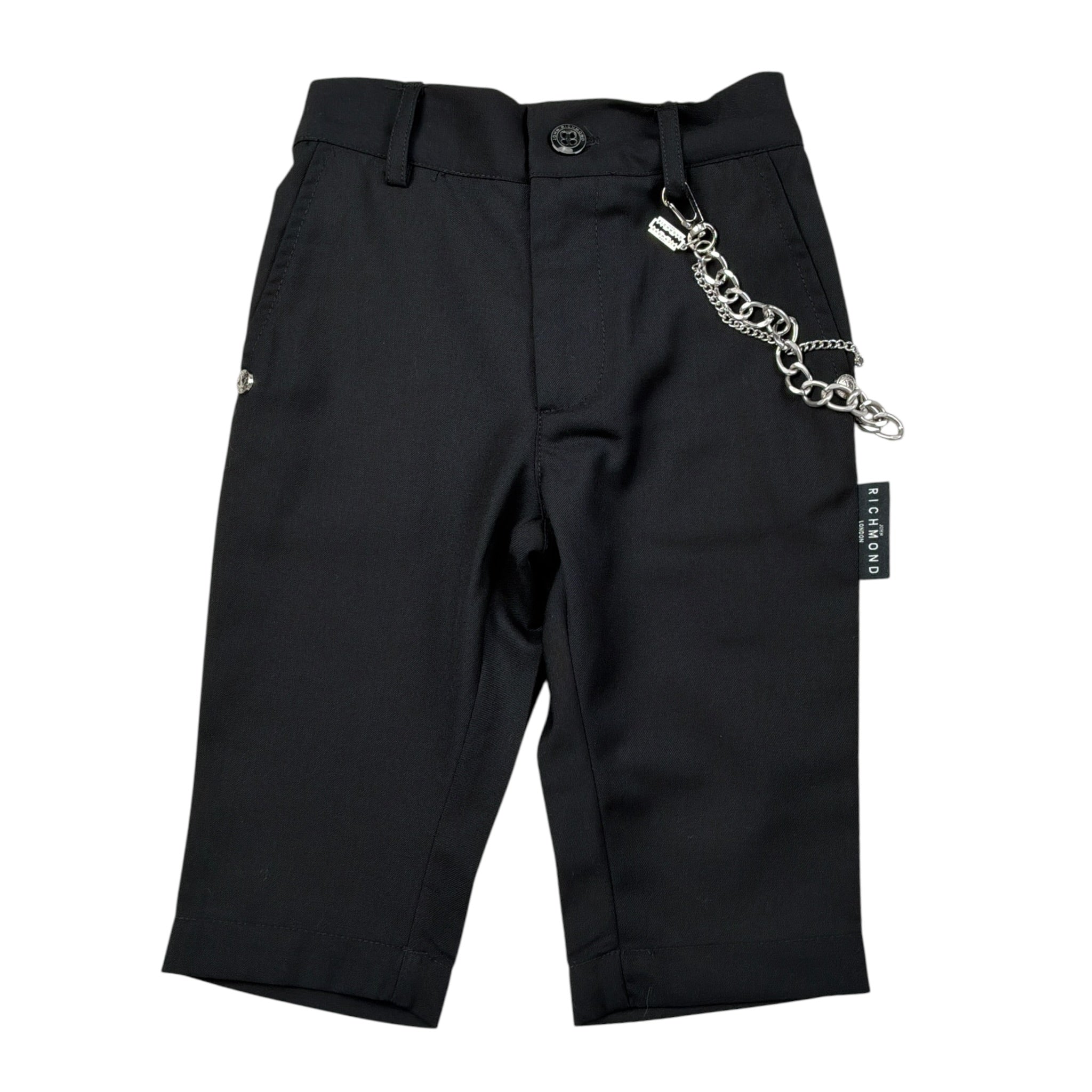 John Richmond Pantalone tinta unita con Elastico In Vita Nero per Neonato RIA26065PA NERO JOHN RICHMOND 